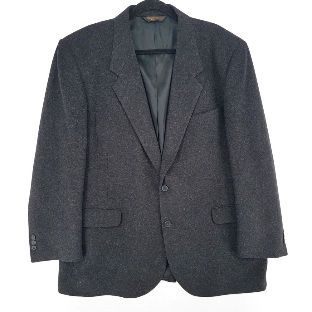Botany 500 Camel Hair Blazer Men's Large Vintage Classic Dark Academia EUC‎